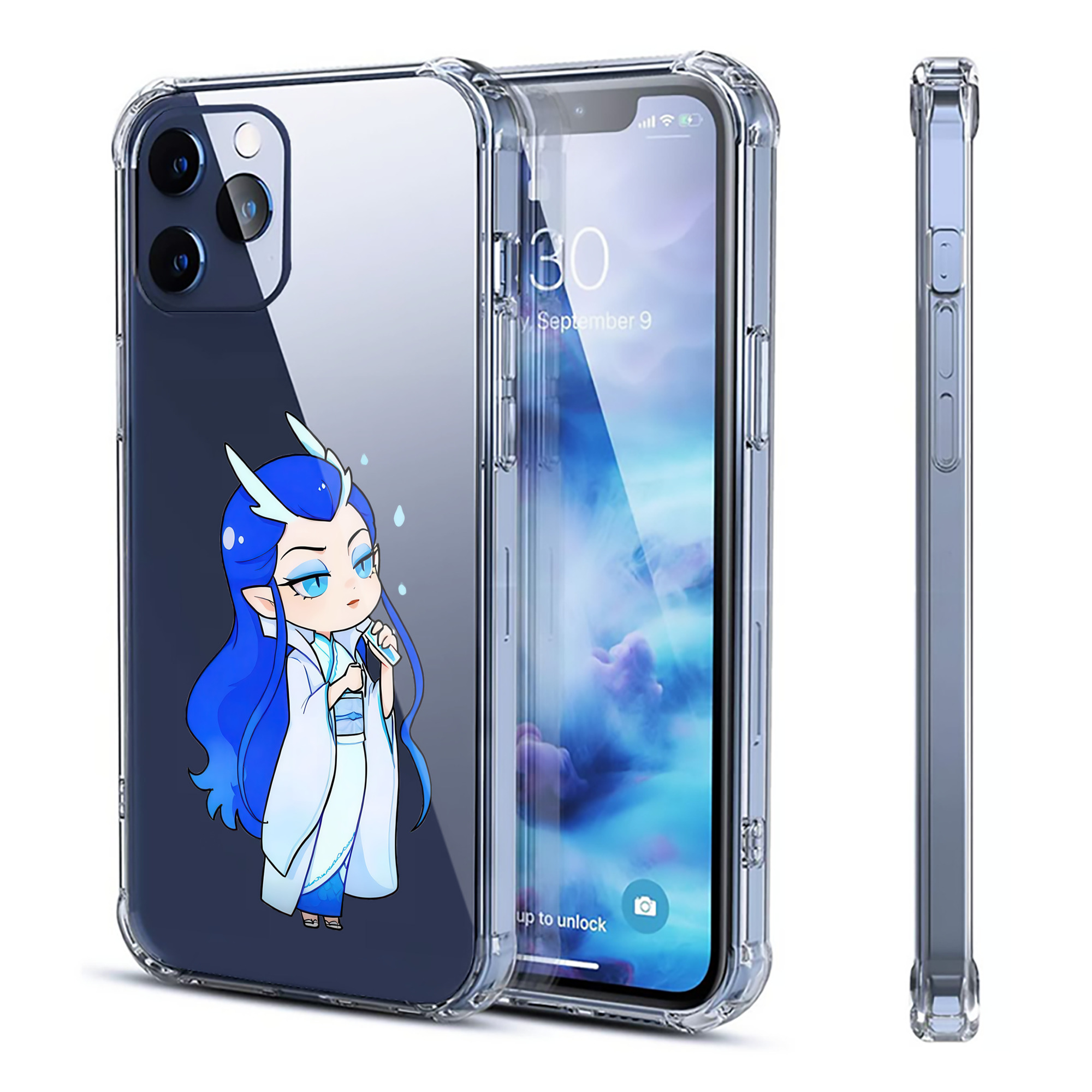 （画像用） Ne Zha 2 ナタ 魔童の大暴れ 【iPhone 12シリーズ対応】透明スマホケース（クリアソフトケース）